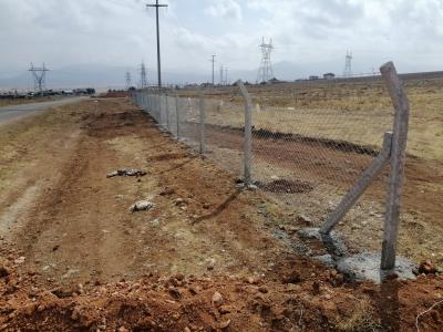 Galvanizli Tel Örgü Beton Direk Uygulaması